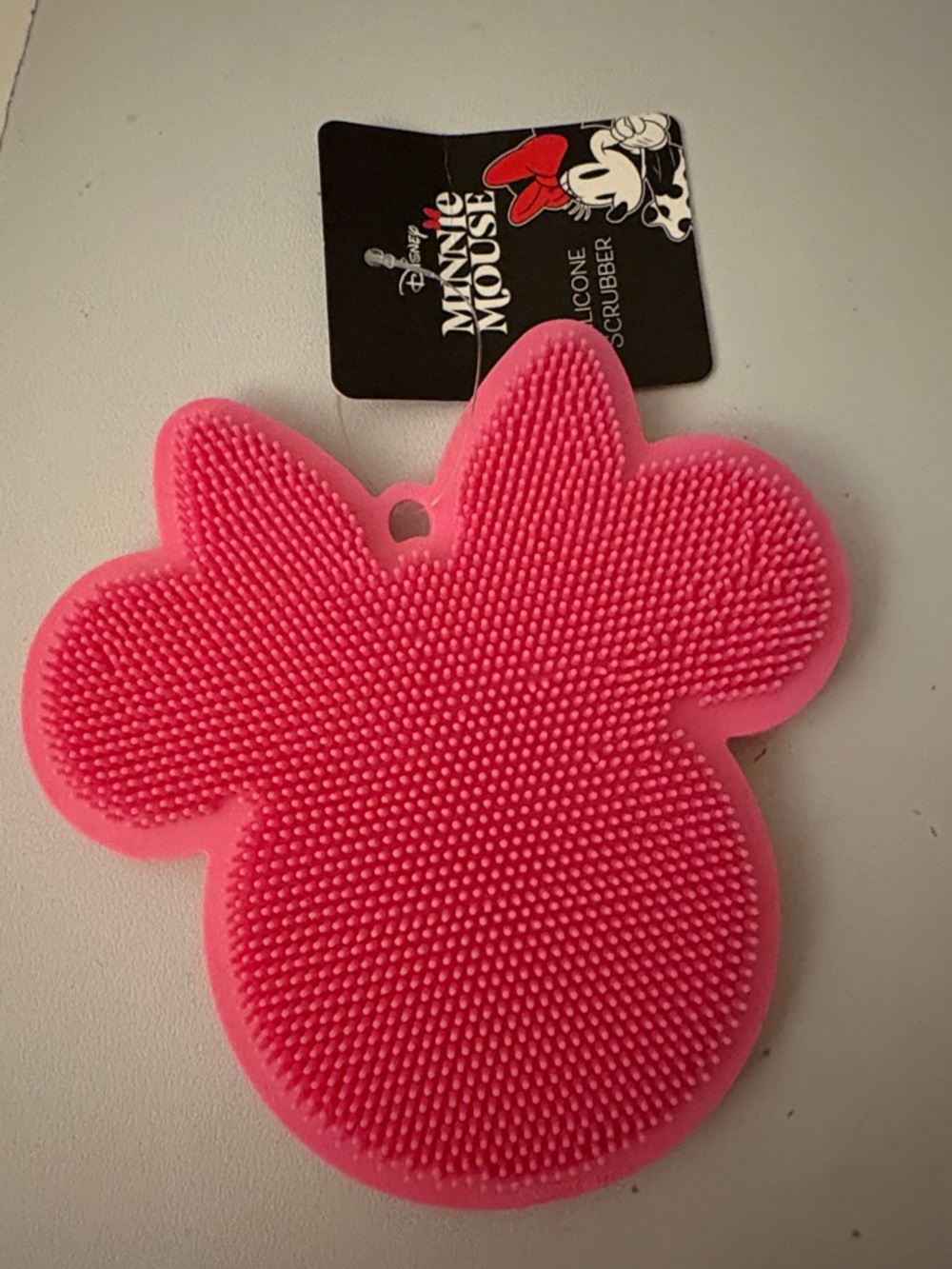 Disney Minnie Mouse Bright Pink Silicone Scrubber